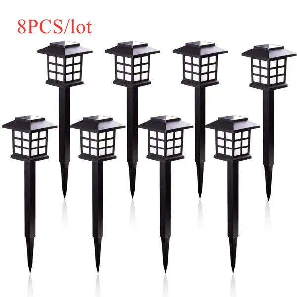 Auntie Glowria Solar Lighting 2/6/8pcs LED Solar Pathway Lights | Waterproof, Eco-friendly | Outdoor Solar Lantern for Garden, Landscape, Yard, Patio, Driveway, Walkway