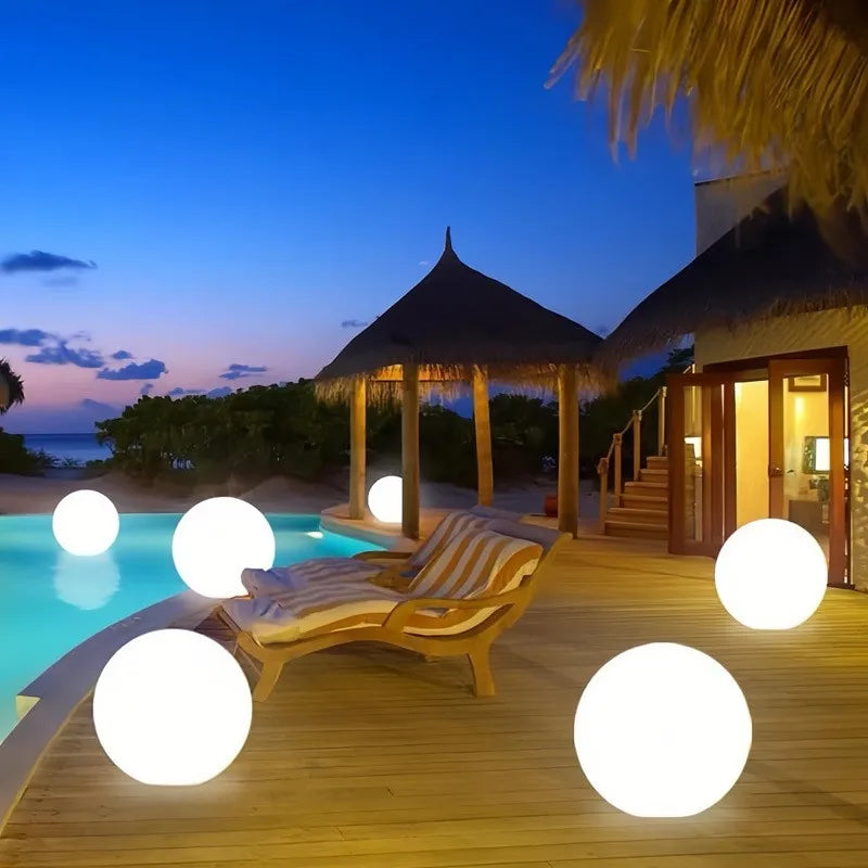 untie Glowria Solar Lighting Waterproof LED Garden Ball Light | USB Charge, Eco-Friendly | Remote Control, 16 Colors for Party, Wedding, Street, Yard, Holiday Decoration