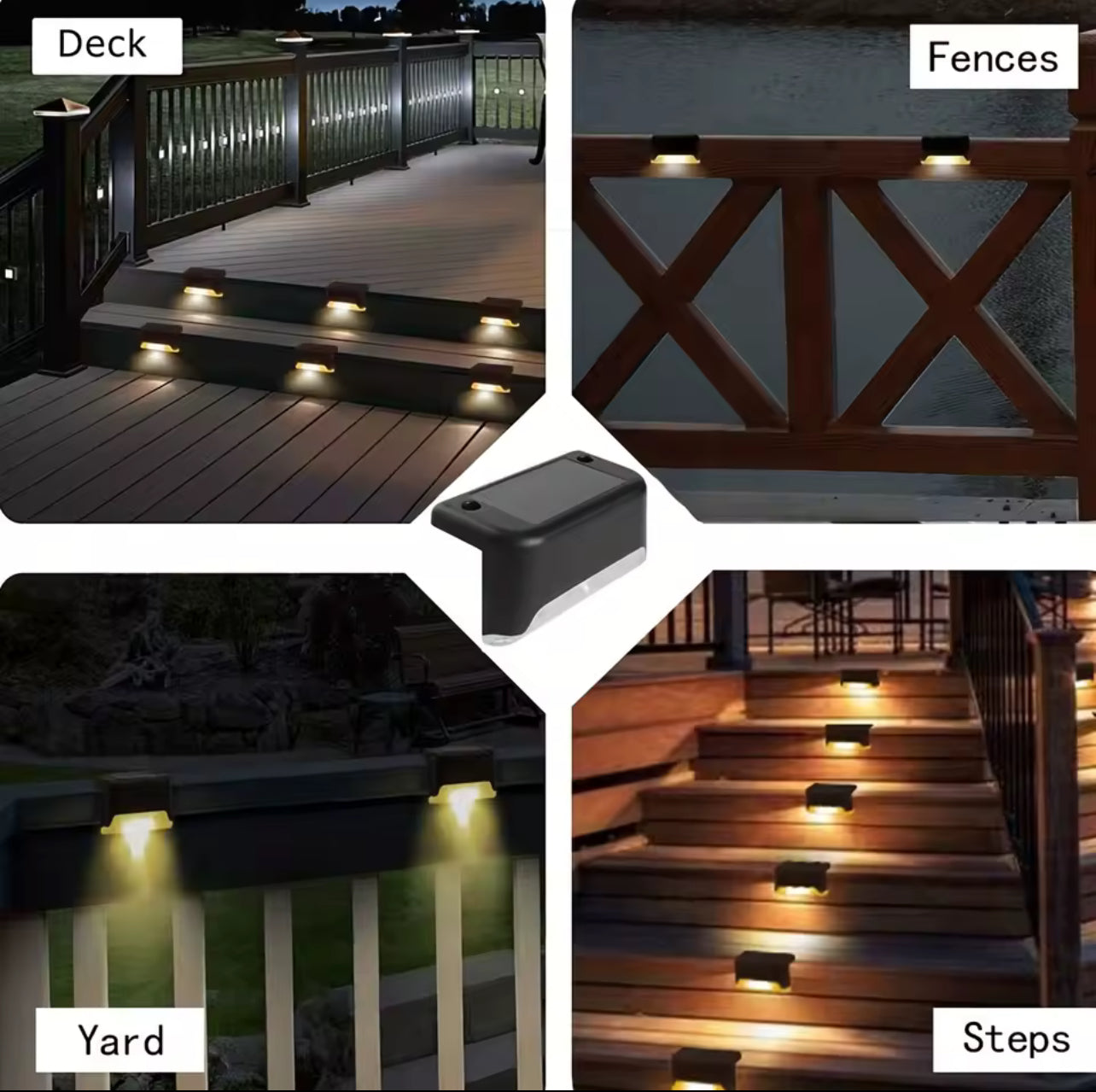 Solar Deck Wall Fence Pathway Lighting