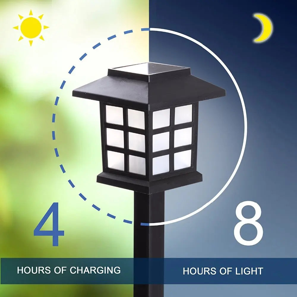 Auntie Glowria Solar Lighting 2/6/8pcs LED Solar Pathway Lights | Waterproof, Eco-friendly | Outdoor Solar Lantern for Garden, Landscape, Yard, Patio, Driveway, Walkway