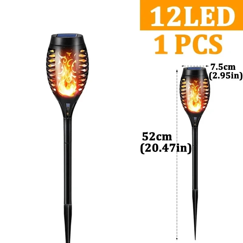 Auntie Glowria Solar Lighting LED Outdoor Solar Torch Lights | Waterproof, Eco-friendly | Flickering Flame for Garden, Patio & Pathway