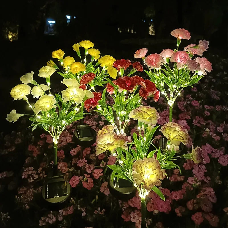 Auntie Glowria Solar Lighting LED Lights Snow Lotus Flower Lawn Lamp | Waterproof, Eco-Friendly | Outdoor Yard, Patio, Garden, Wedding Decoration, Flower Holiday Party Lamp, Plant Lighting