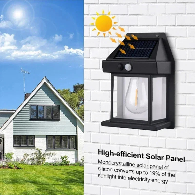 Auntie Glowria Solar Charging LED Induction Wall Lamp | 3 Working Modes | Waterproof & Eco-friendly