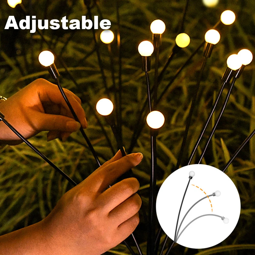 Auntie Glowria Solar Lighting Multi Pack LED Solar Powered Garden Lights | Eco-friendly, Waterproof | Vibrant Swaying Firefly Lights for Patio & Pathway Ambient Decoration
