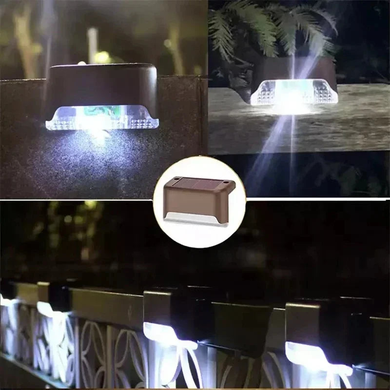 Auntie Glowria Solar Lighting 1/4/8/12 pcs Solar LED Lights | Waterproof, Eco-Friendly | Outdoor Garden Light for Fence, Deck, Stairs, Patio, Walkway Ambient Lighting