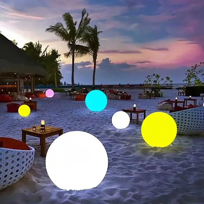 untie Glowria Solar Lighting Waterproof LED Garden Ball Light | USB Charge, Eco-Friendly | Remote Control, 16 Colors for Party, Wedding, Street, Yard, Holiday Decoration
