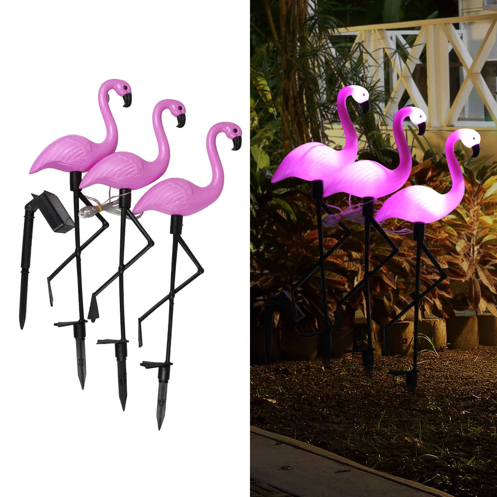Auntie Glowria Solar Lighting Pink Flamingo Garden Decor | Eco-friendly, Waterproof | Outdoor Landscape Lights for Lawn, Patio, Walkway, Pathway Decoration