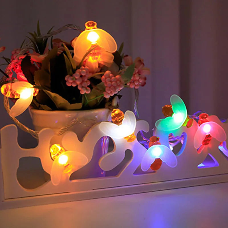 Auntie Glowria Solar Lighting 1pc 50 LED Solar Garden Lights, Honey Bee Fairy String Lights 7M | 8 Mode, Waterproof, Eco-Friendly | Outdoor Garden Lighting for Flower, Plant, Fence