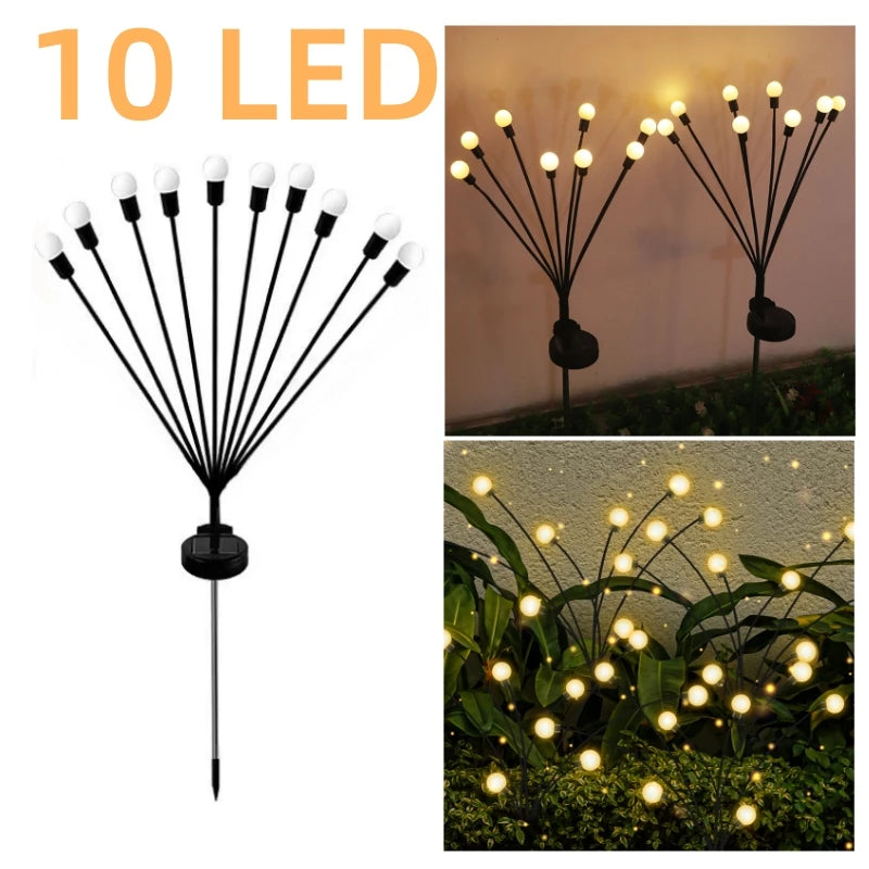 Auntie Glowria Solar Lighting Multi Pack LED Solar Powered Garden Lights | Eco-friendly, Waterproof | Vibrant Swaying Firefly Lights for Patio & Pathway Ambient Decoration