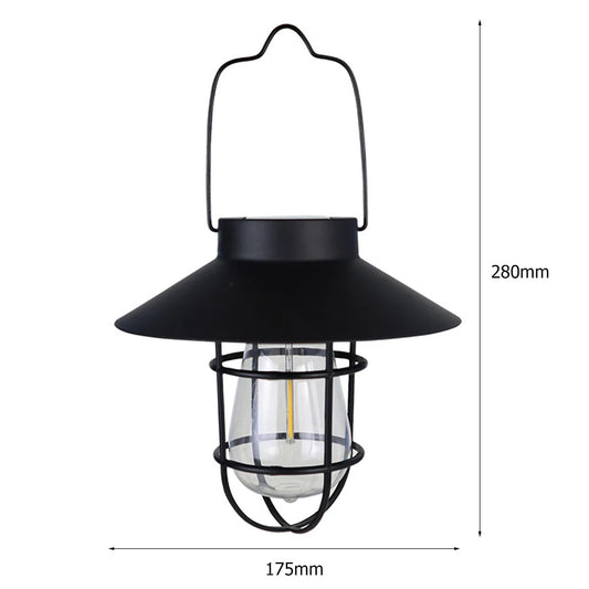 Auntie Glowria Solar Lighting LED Retro Lantern | Waterproof, Eco-friendly | Vintage Pathway & Camping Light