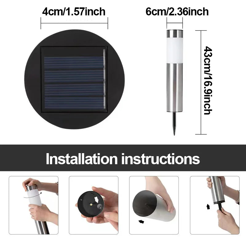 Auntie Glowria Solar Lighting Pathway Lights | Waterproof, Eco-Friendly | Upgraded Walkway, Landscape, Outdoor Driveway Auto On/Off Lights for Yard, Lawn, Patio