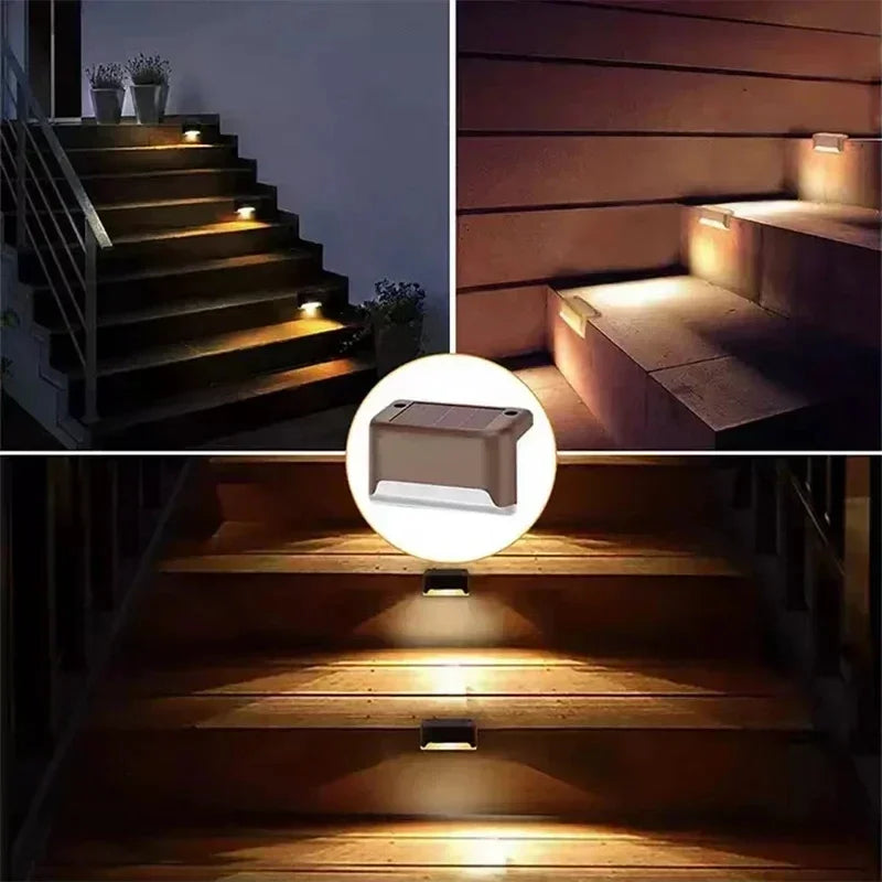 Auntie Glowria Solar Lighting 1/4/8/12 pcs Solar LED Lights | Waterproof, Eco-Friendly | Outdoor Garden Light for Fence, Deck, Stairs, Patio, Walkway Ambient Lighting