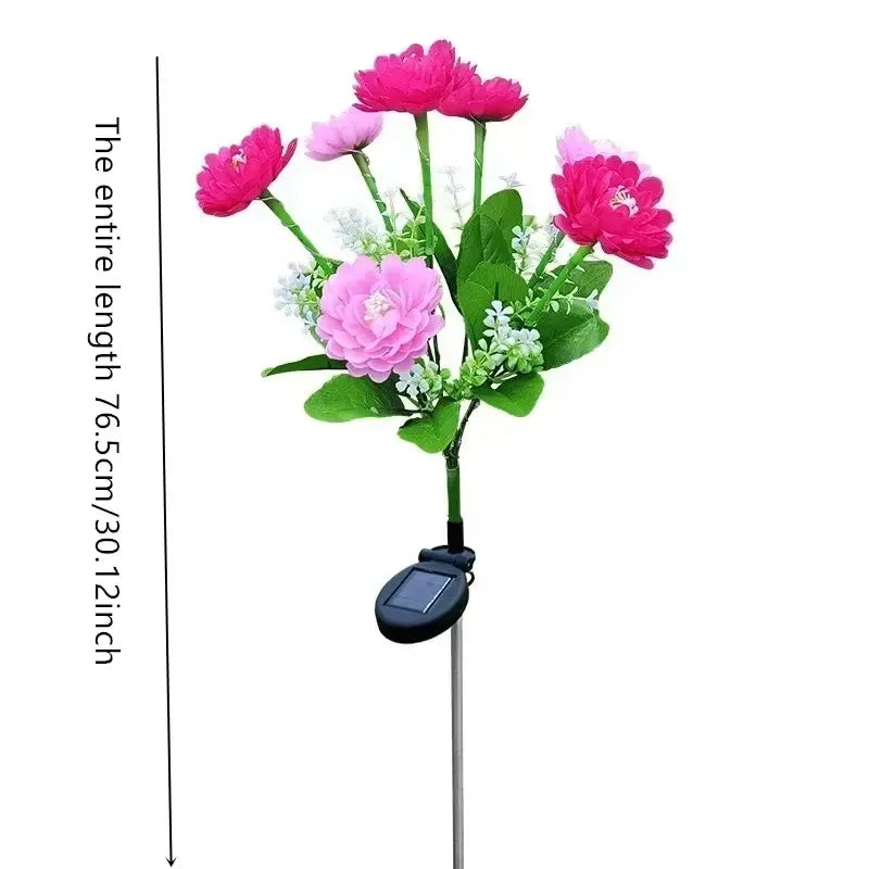 Auntie Glowria Solar Lighting LED Lights Snow Lotus Flower Lawn Lamp | Waterproof, Eco-Friendly | Outdoor Yard, Patio, Garden, Wedding Decoration, Flower Holiday Party Lamp, Plant Lighting