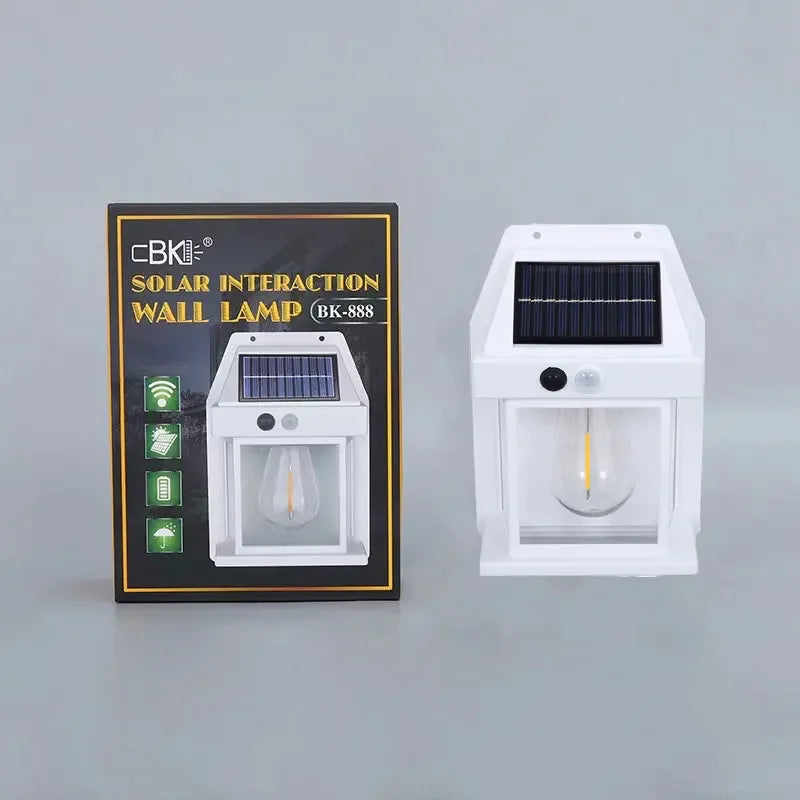 Auntie Glowria Solar Lighting Tungsten Night Lamp | Intelligent Motion Sensor | 3 Modes, Waterproof, Eco-friendly for Courtyard & Garden