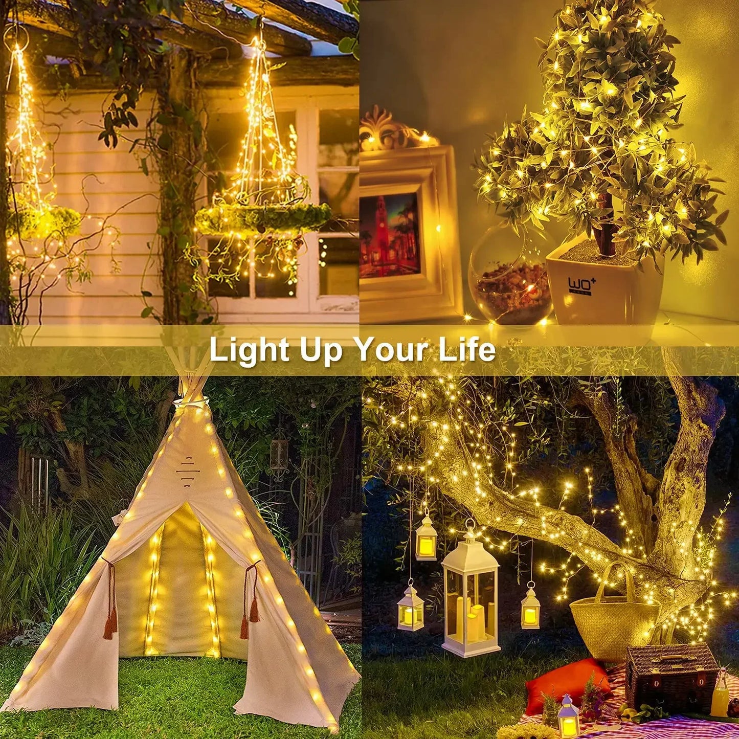 Auntie Glowria Solar Lighting Ultra Long 1000 LED Solar String Fairy Mini Light | Waterproof, Eco-Friendly | Outdoor Christmas Garland Decoration for Garden Party 100M/50M/10M/5M    ```