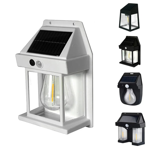 Auntie Glowria Solar Lighting Tungsten Night Lamp | Intelligent Motion Sensor | 3 Modes, Waterproof, Eco-friendly for Courtyard & Garden