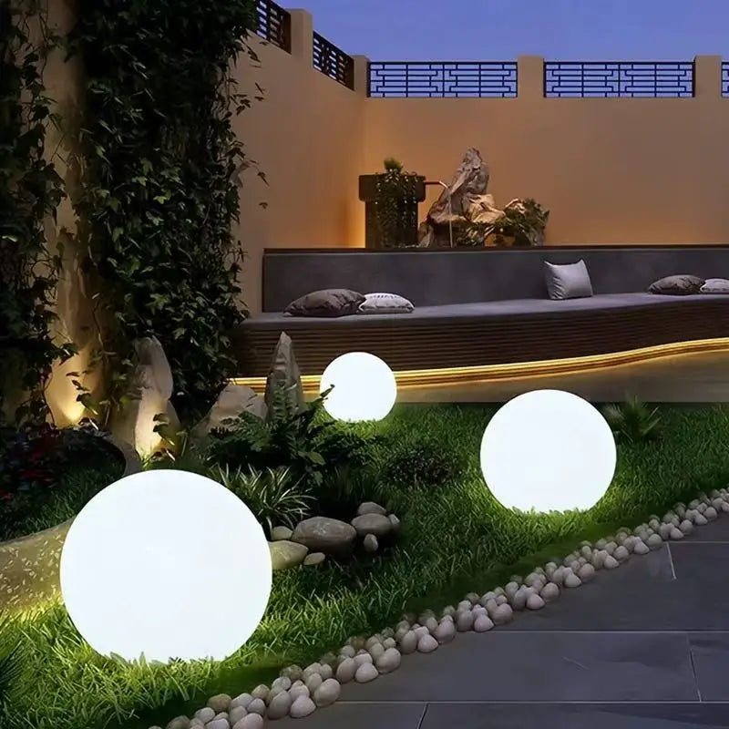 untie Glowria Solar Lighting Waterproof LED Garden Ball Light | USB Charge, Eco-Friendly | Remote Control, 16 Colors for Party, Wedding, Street, Yard, Holiday Decoration
