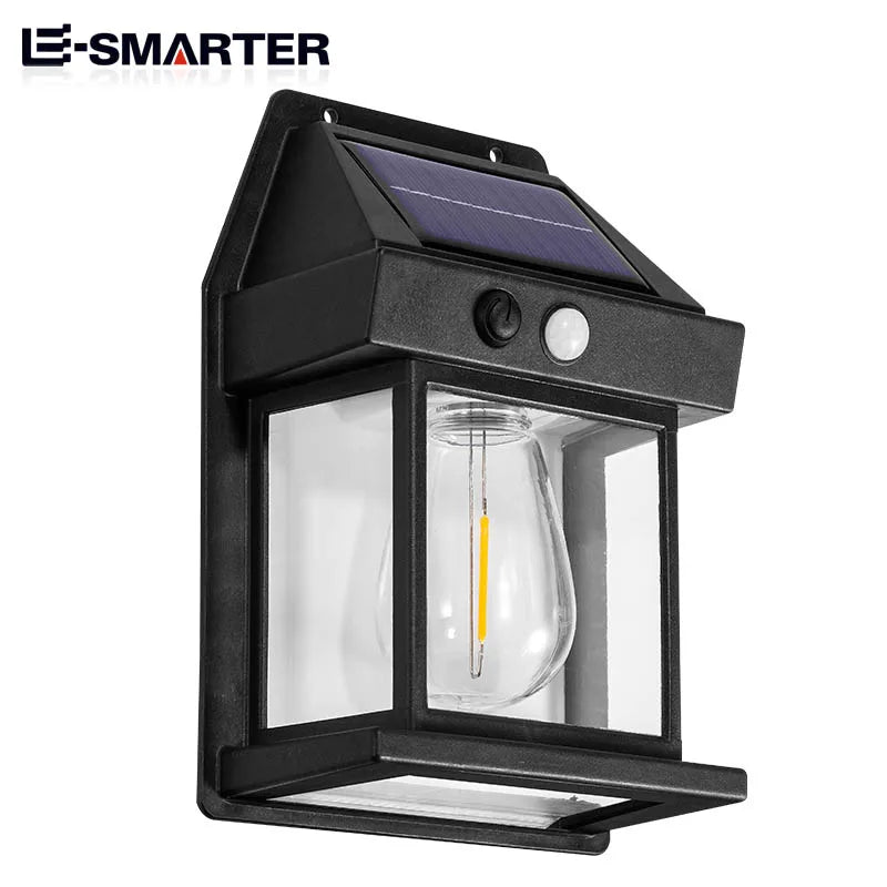 Auntie Glowria Solar Lighting Tungsten Night Lamp | Intelligent Motion Sensor | 3 Modes, Waterproof, Eco-friendly for Courtyard & Garden