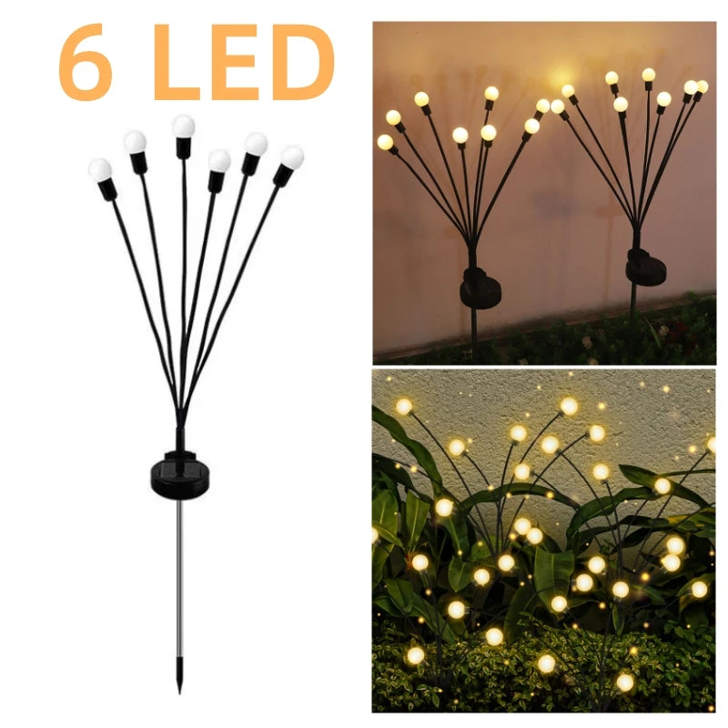 Auntie Glowria Solar Lighting Multi Pack LED Solar Powered Garden Lights | Eco-friendly, Waterproof | Vibrant Swaying Firefly Lights for Patio & Pathway Ambient Decoration