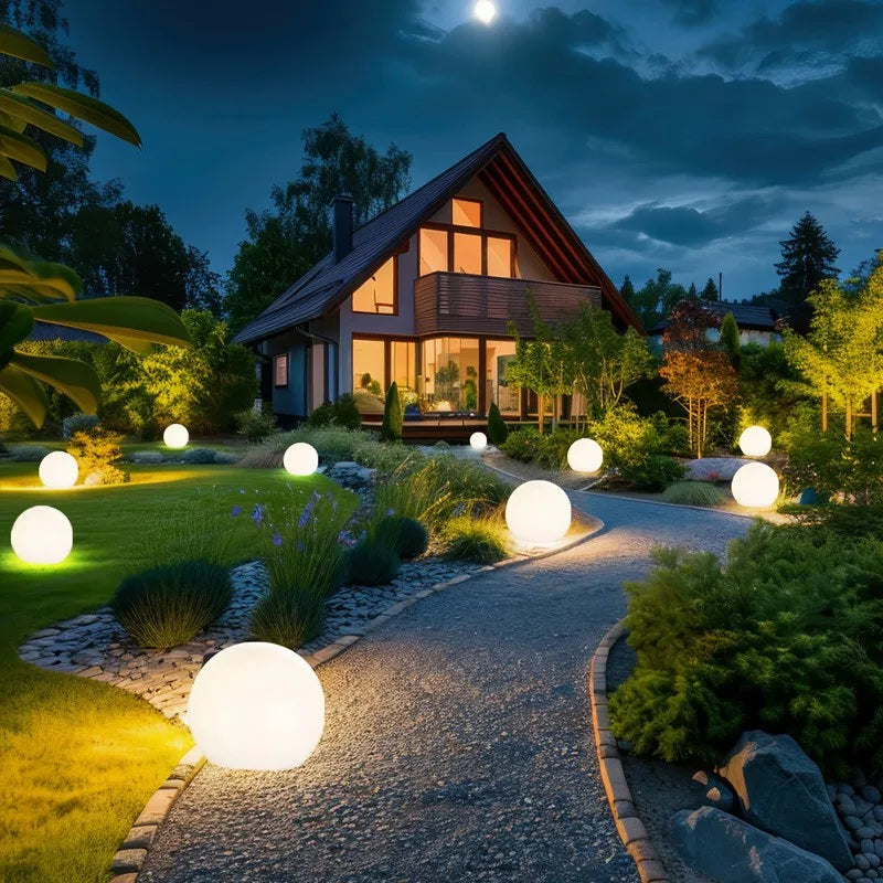 untie Glowria Solar Lighting Waterproof LED Garden Ball Light | USB Charge, Eco-Friendly | Remote Control, 16 Colors for Party, Wedding, Street, Yard, Holiday Decoration